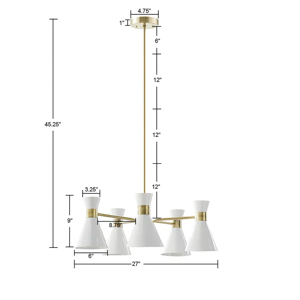Hillger Street White Chandelier - Thumbnail - Image 5