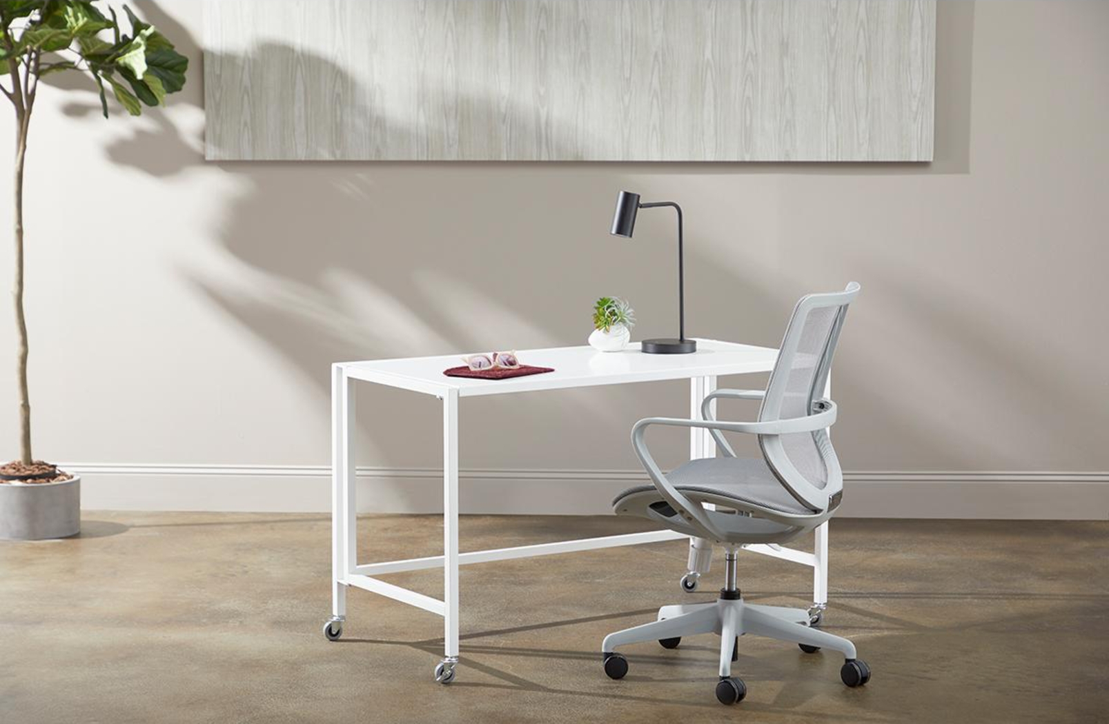 Hilliebrandt Gray Office Chair - Thumbnail - Image 2