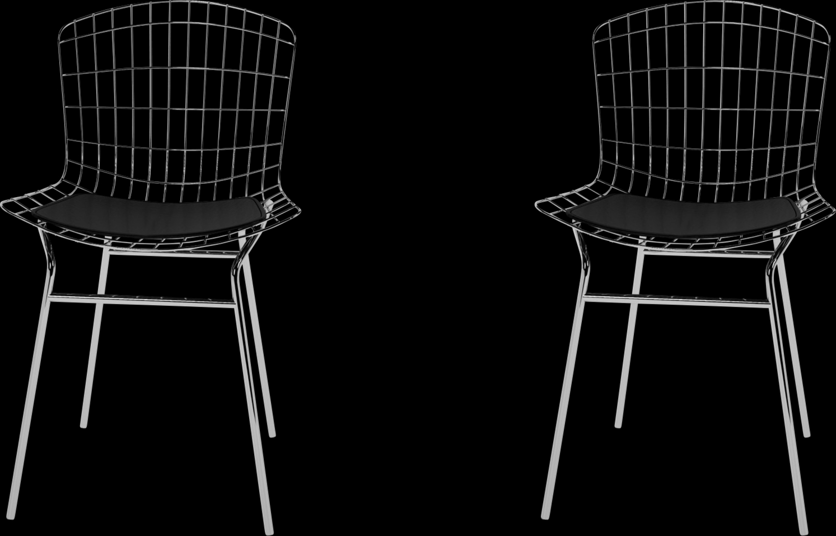 Hillrose Black Side Chair, Set of 2 - Thumbnail - Image 1