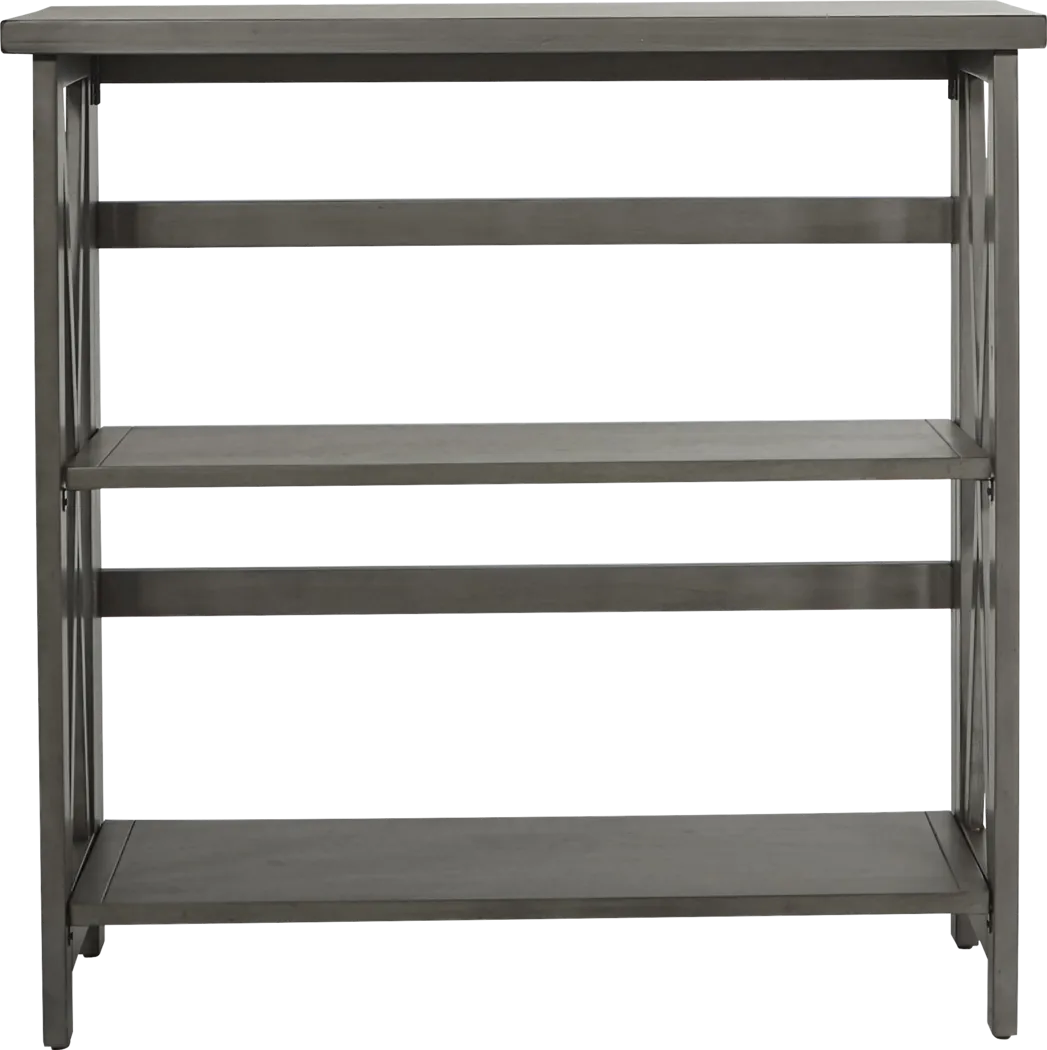 Hillsbare Gray 3 Shelf Bookcase - Thumbnail - Image 2