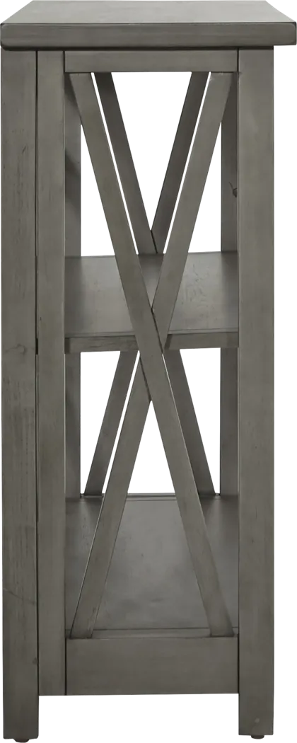 Hillsbare Gray 3 Shelf Bookcase - Thumbnail - Image 3