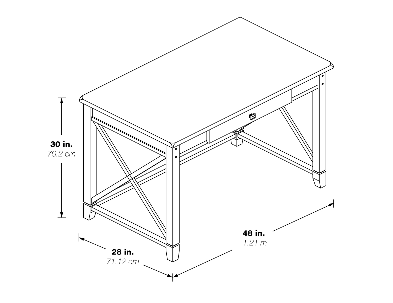 Hillsbare Gray Desk - Thumbnail - Image 6