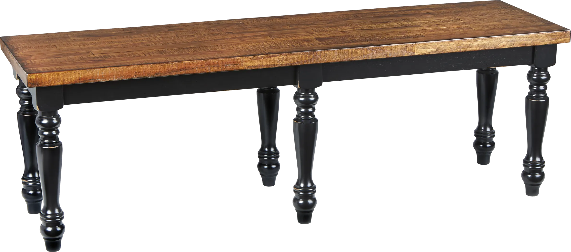 Hillside Cottage Black Bench - Thumbnail - Image 1