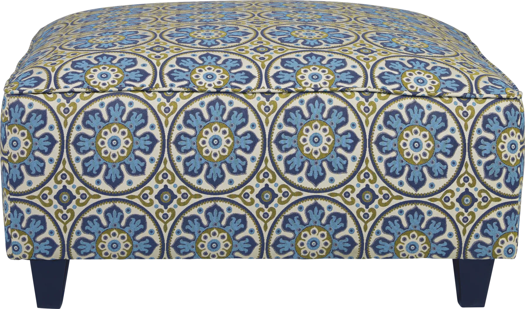 Hillside Heights Green Accent Cocktail Ottoman - Thumbnail - Image 2