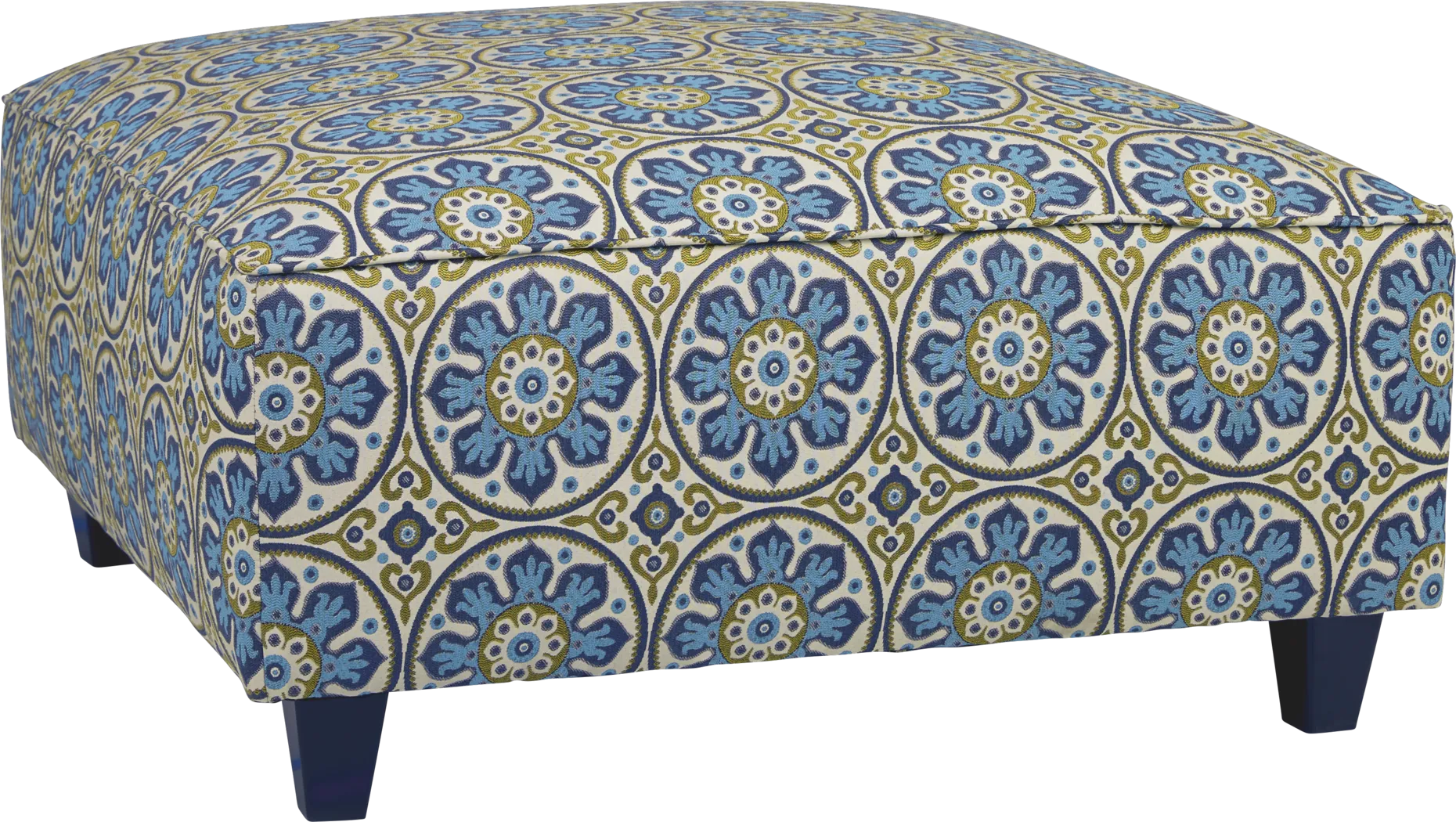 Hillside Heights Green Accent Cocktail Ottoman - Thumbnail - Image 1