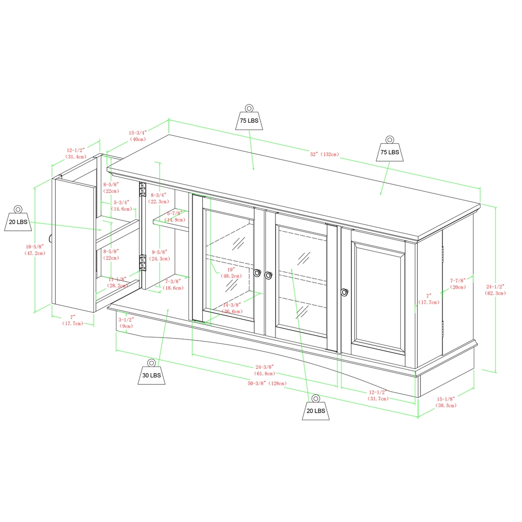 Hillsleigh Brown 52 in. Console - Thumbnail - Image 2