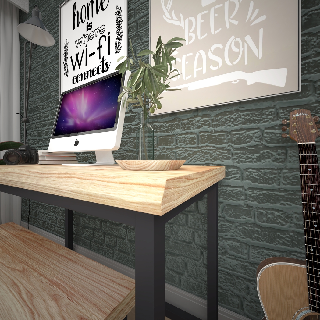 Hillsway Brown Desk With Bench - Thumbnail - Image 6