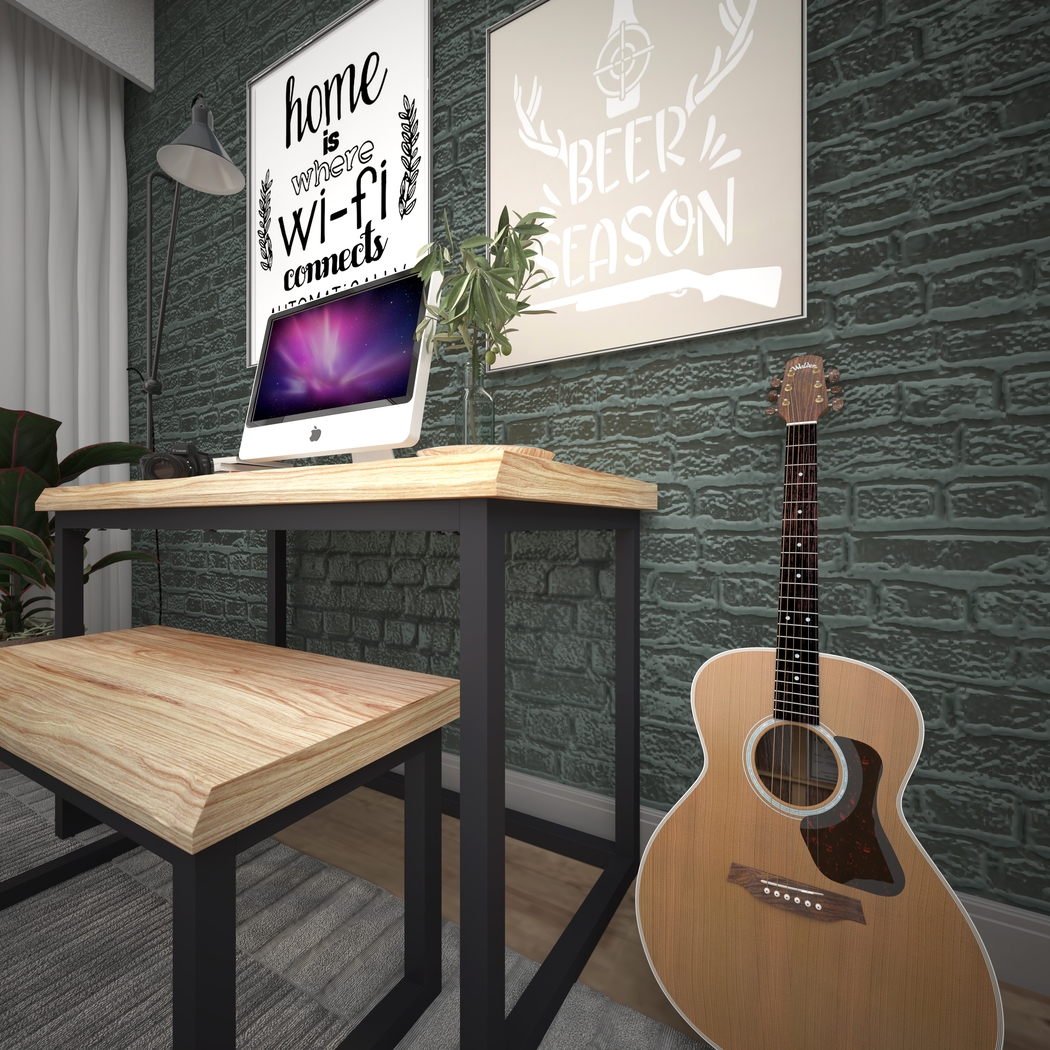 Hillsway Brown Desk With Bench - Thumbnail - Image 7