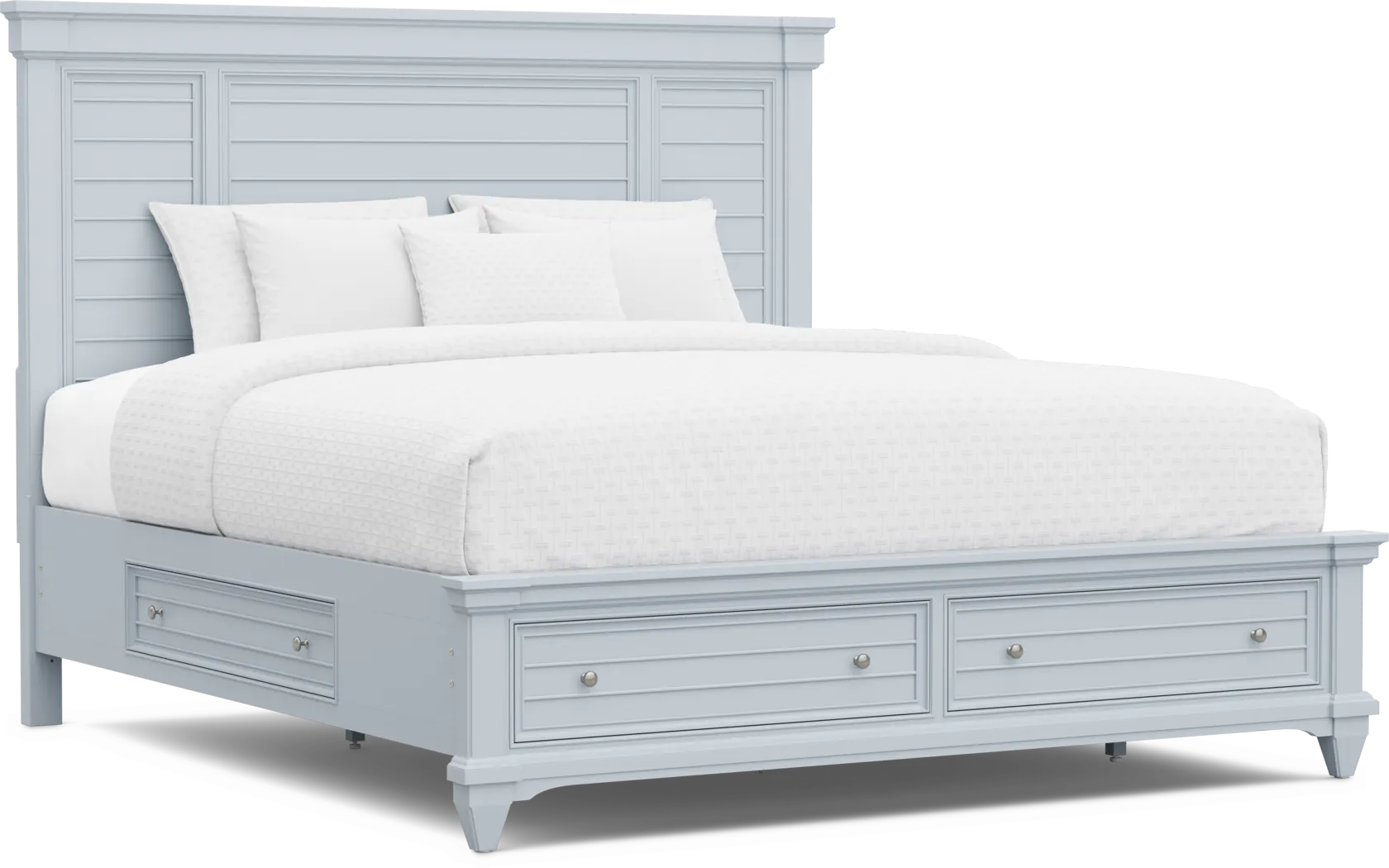 Hilton Head Blue 7 Pc King Storage Bedroom - Thumbnail - Image 2