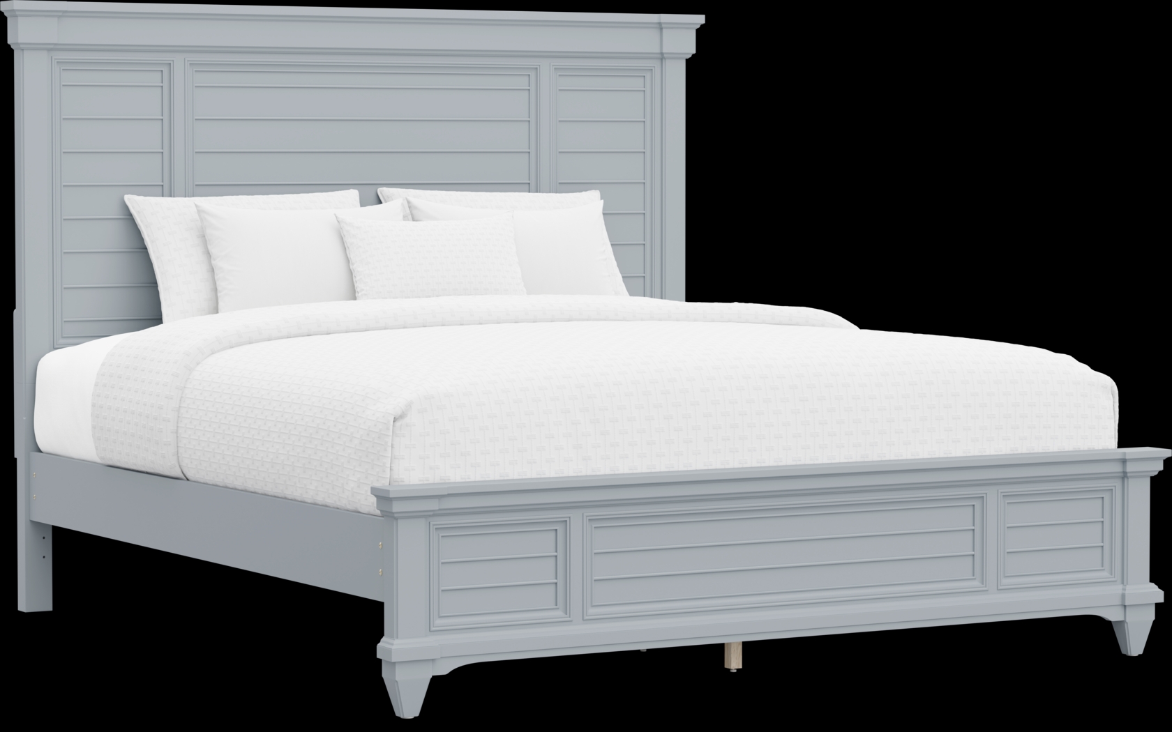 Hilton Head Blue 3 Pc King Panel Bed - Thumbnail - Image 1