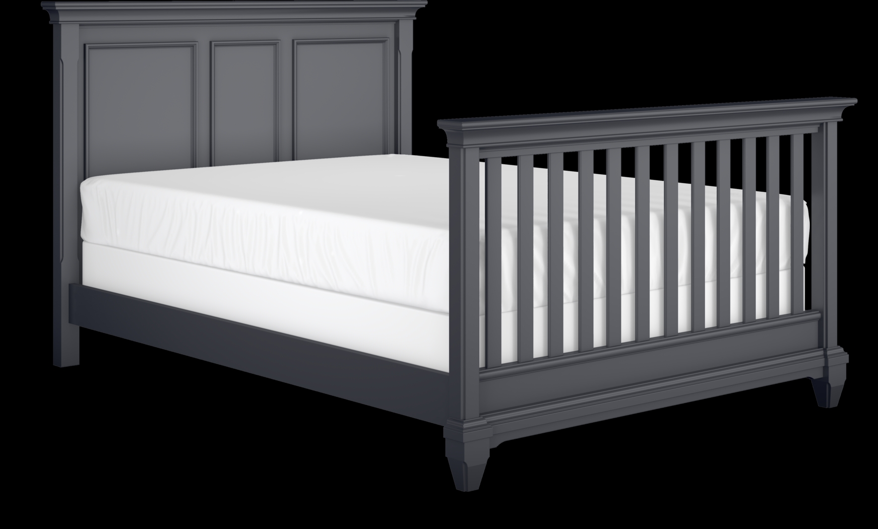 Hilton Head Graphite Crib with Toddler and Full Conversion Rails - Thumbnail - Image 3