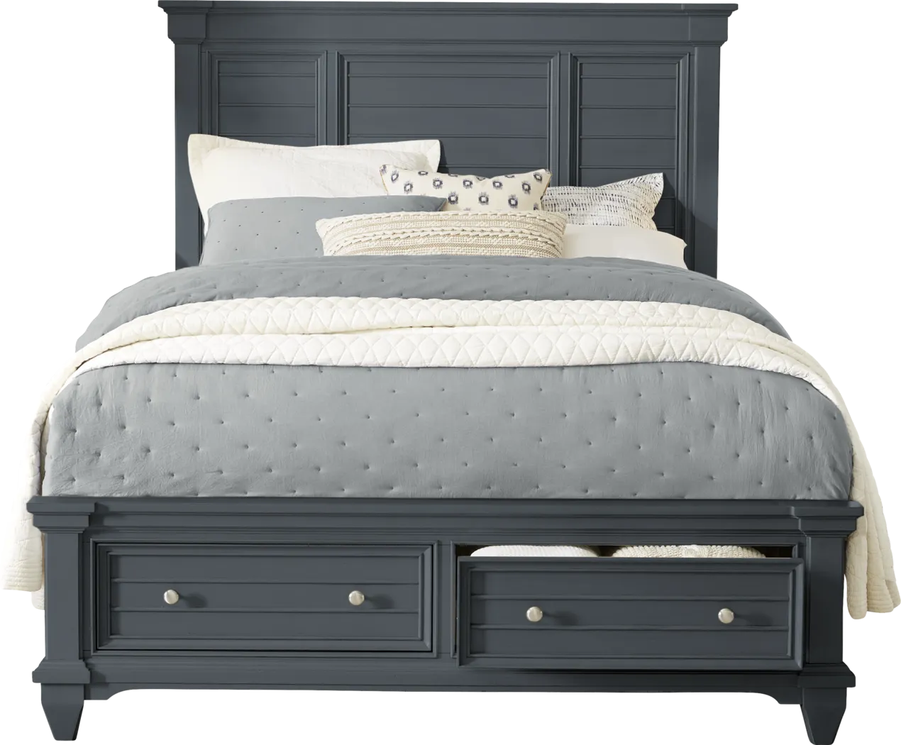 Hilton Head Graphite 5 Pc Queen Storage Bedroom - Thumbnail - Image 2