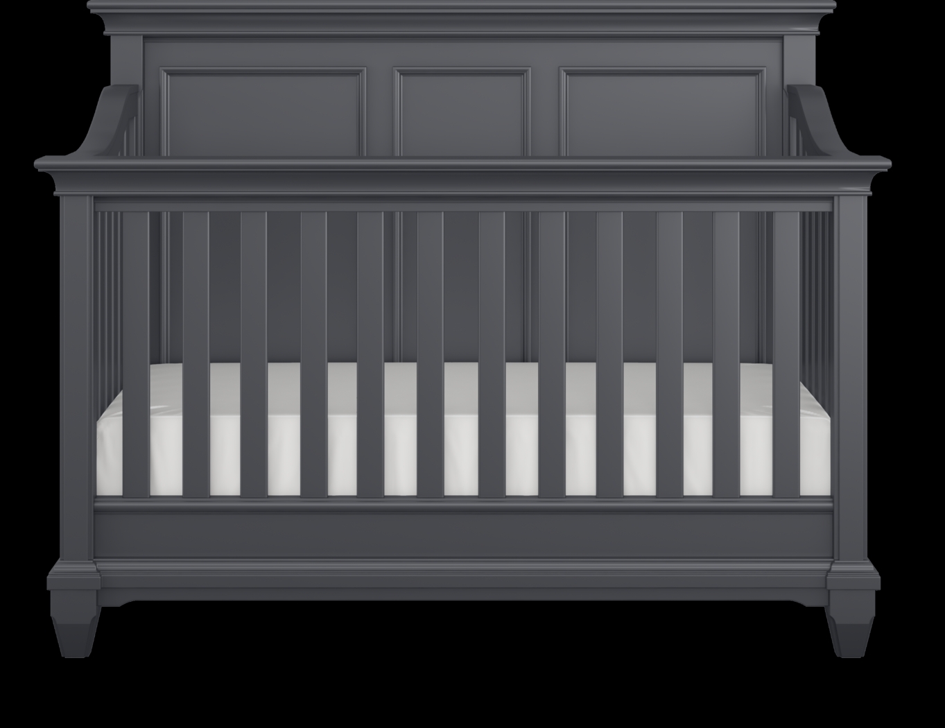 Hilton Head Graphite 5 Pc Nursery with Toddler Rails - Thumbnail - Image 3