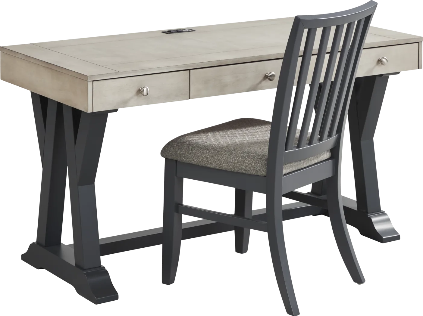 Hilton Head Graphite Desk with Chair - Thumbnail - Image 1