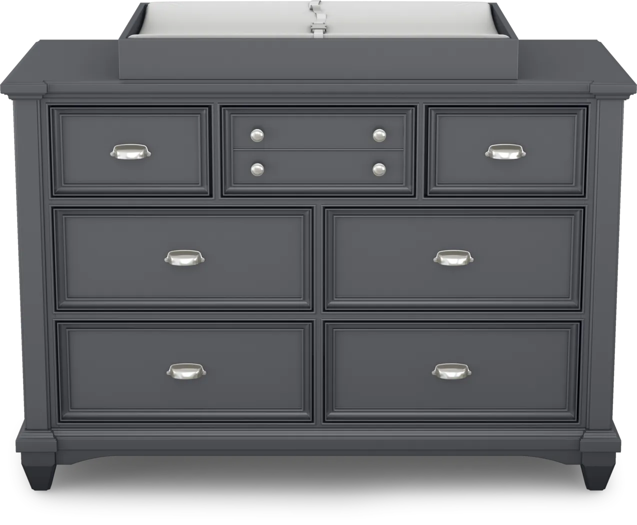 Hilton Head Graphite Dresser with Changing Topper and Pad - Thumbnail - Image 3