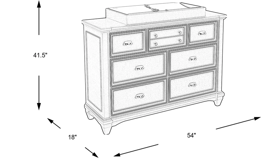 Dimension Image. Please refer to the Dimension Tab on this page for dimension details.