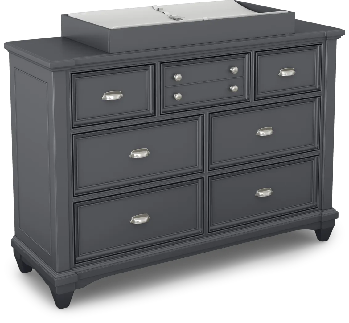 Hilton Head Graphite Dresser with Changing Topper and Pad - Thumbnail - Image 1