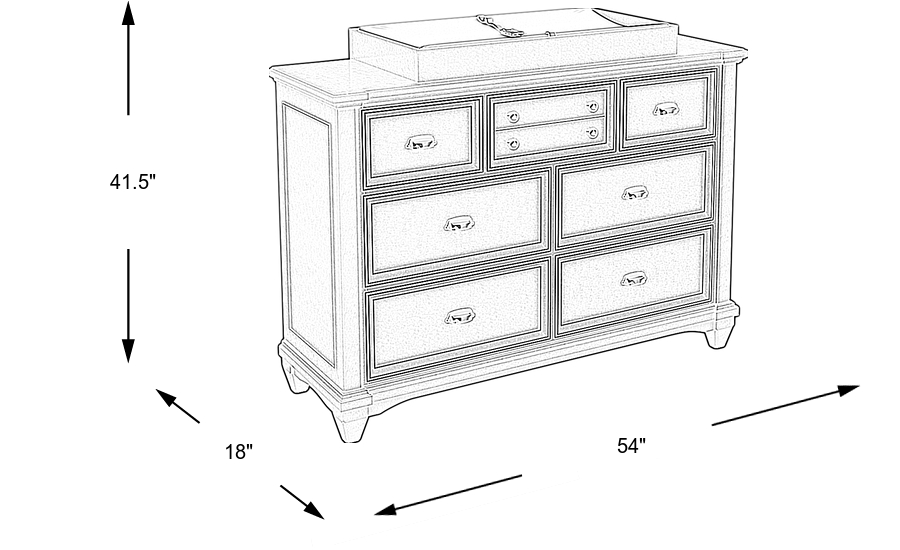 Dimension Image. Please refer to the Dimension Tab on this page for dimension details.