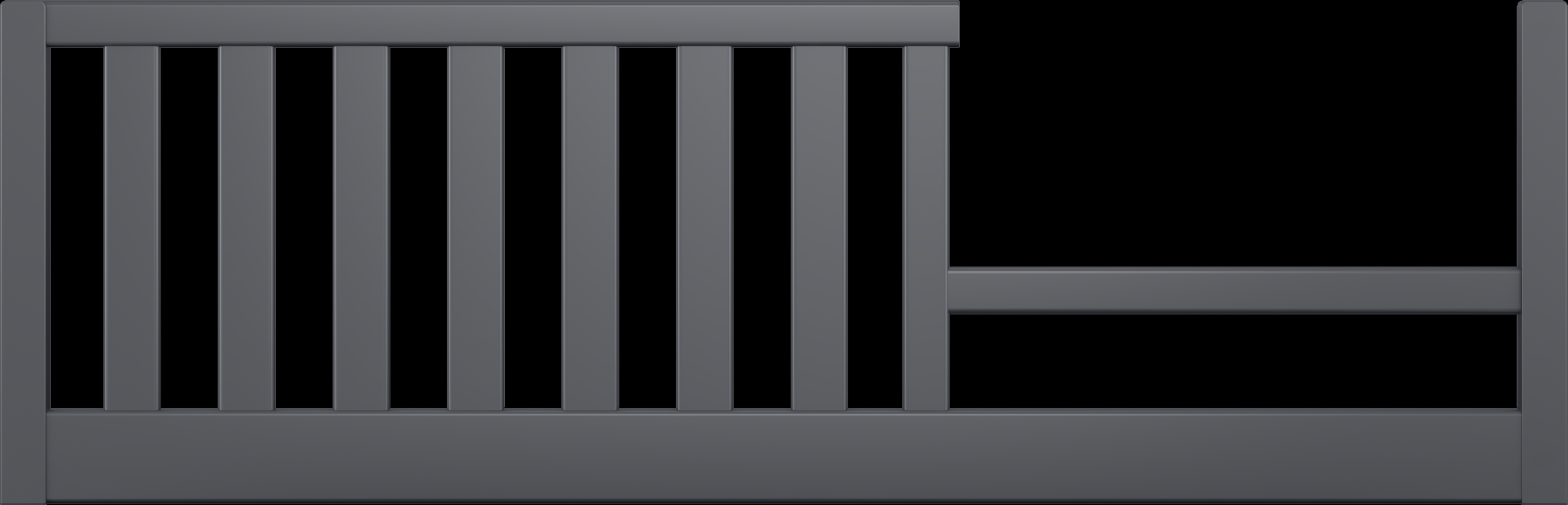 Hilton Head Graphite 5 Pc Nursery with Toddler Rails - Thumbnail - Image 4