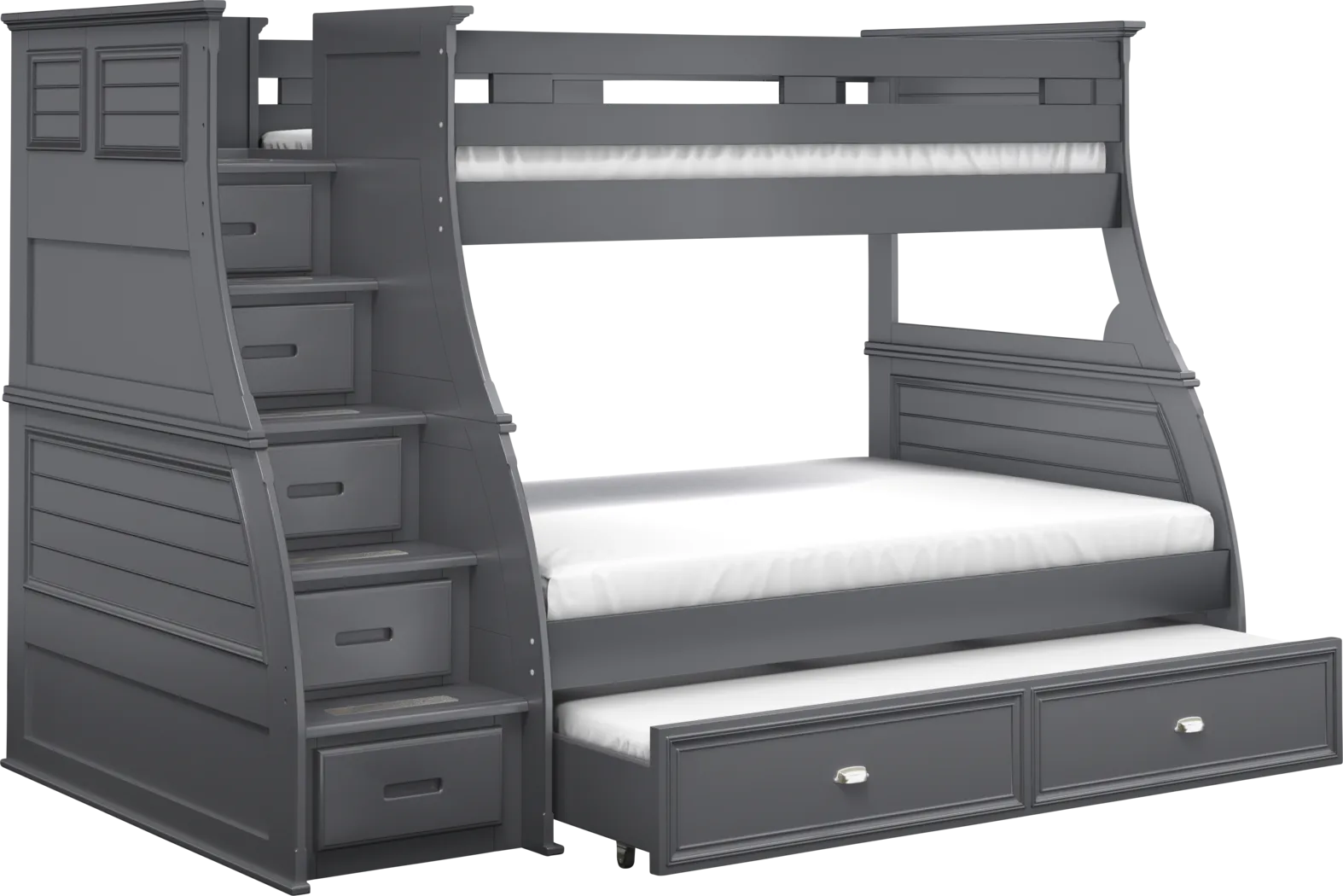Hilton Head Graphite Twin/Full Step Bunk - Image 7