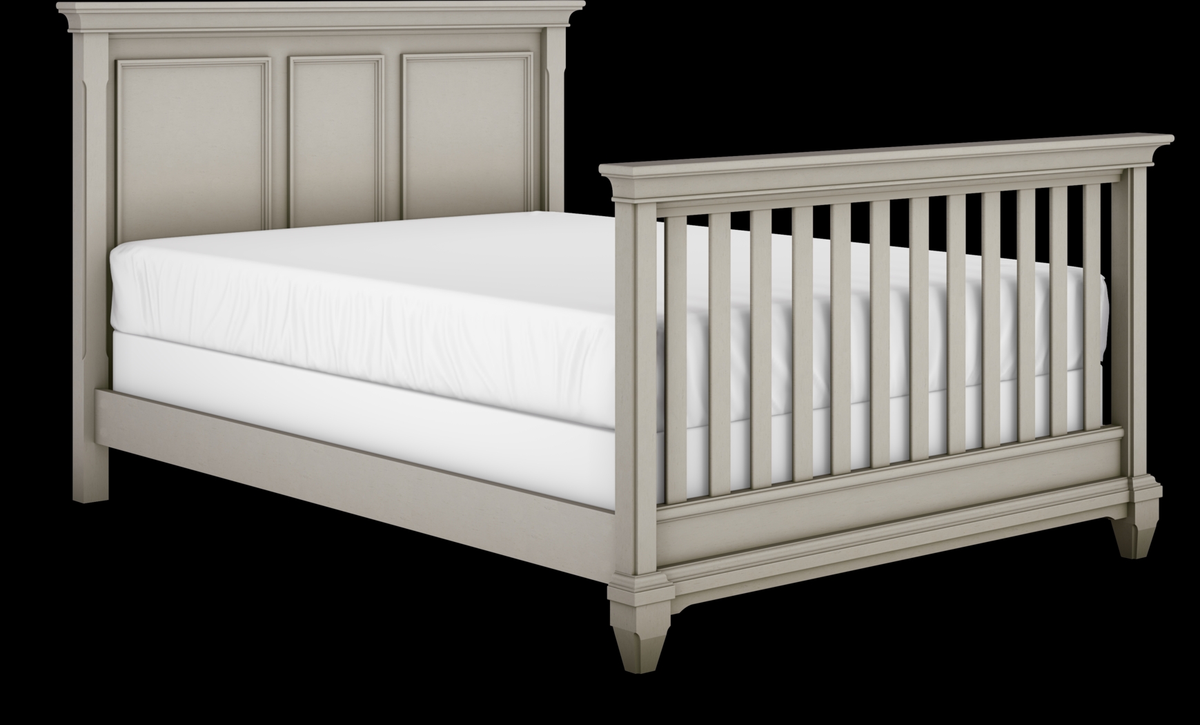 Hilton Head Gray 3 Pc Crib with Toddler and Full Conversion Rails - Thumbnail - Image 4