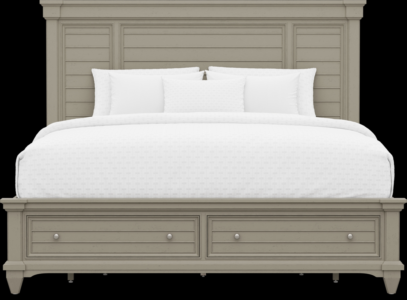 Hilton Head Gray 5 Pc King Storage Bedroom - Thumbnail - Image 3