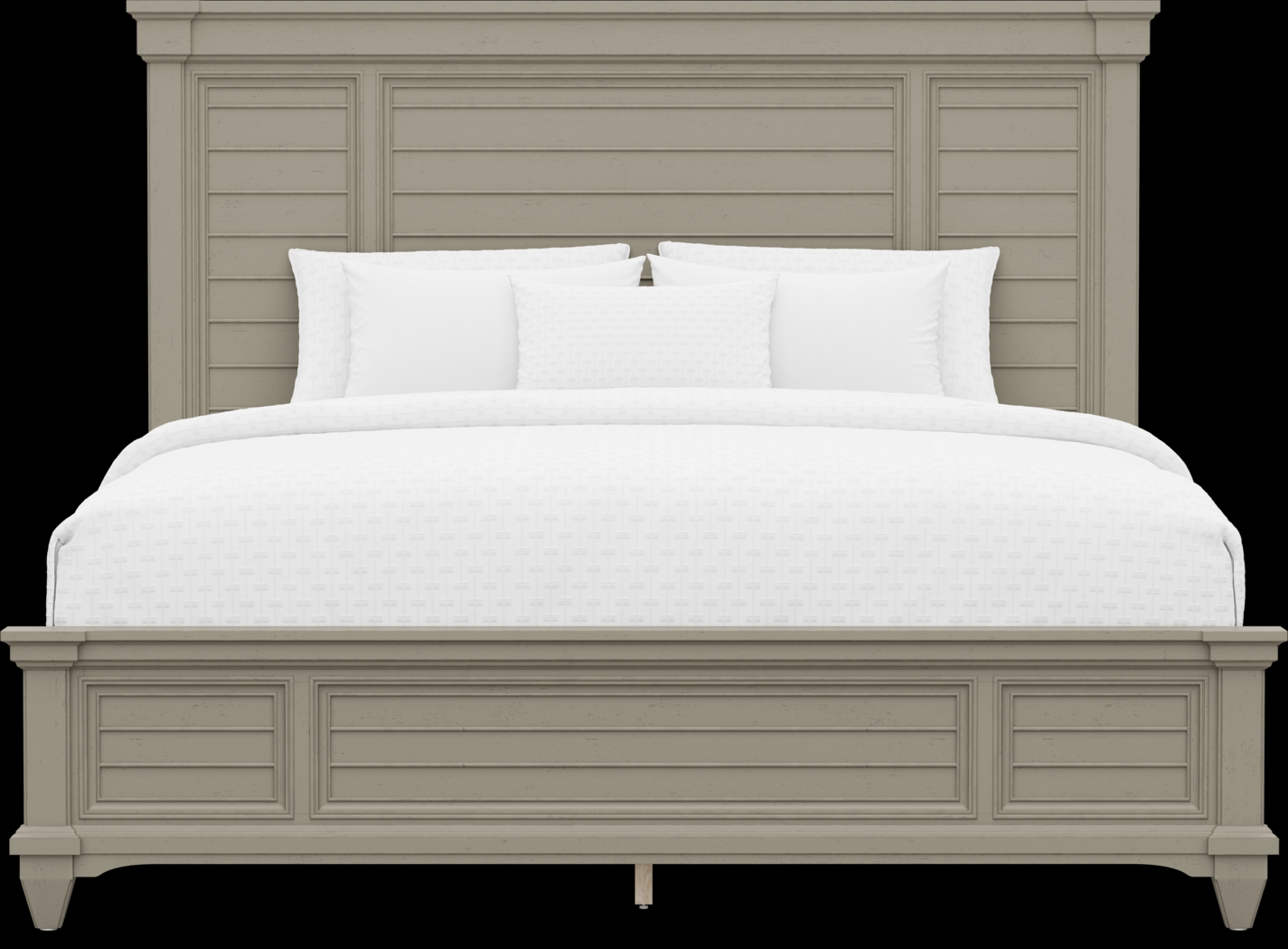 Hilton Head Gray 3 Pc King Panel Bed - Thumbnail - Image 3