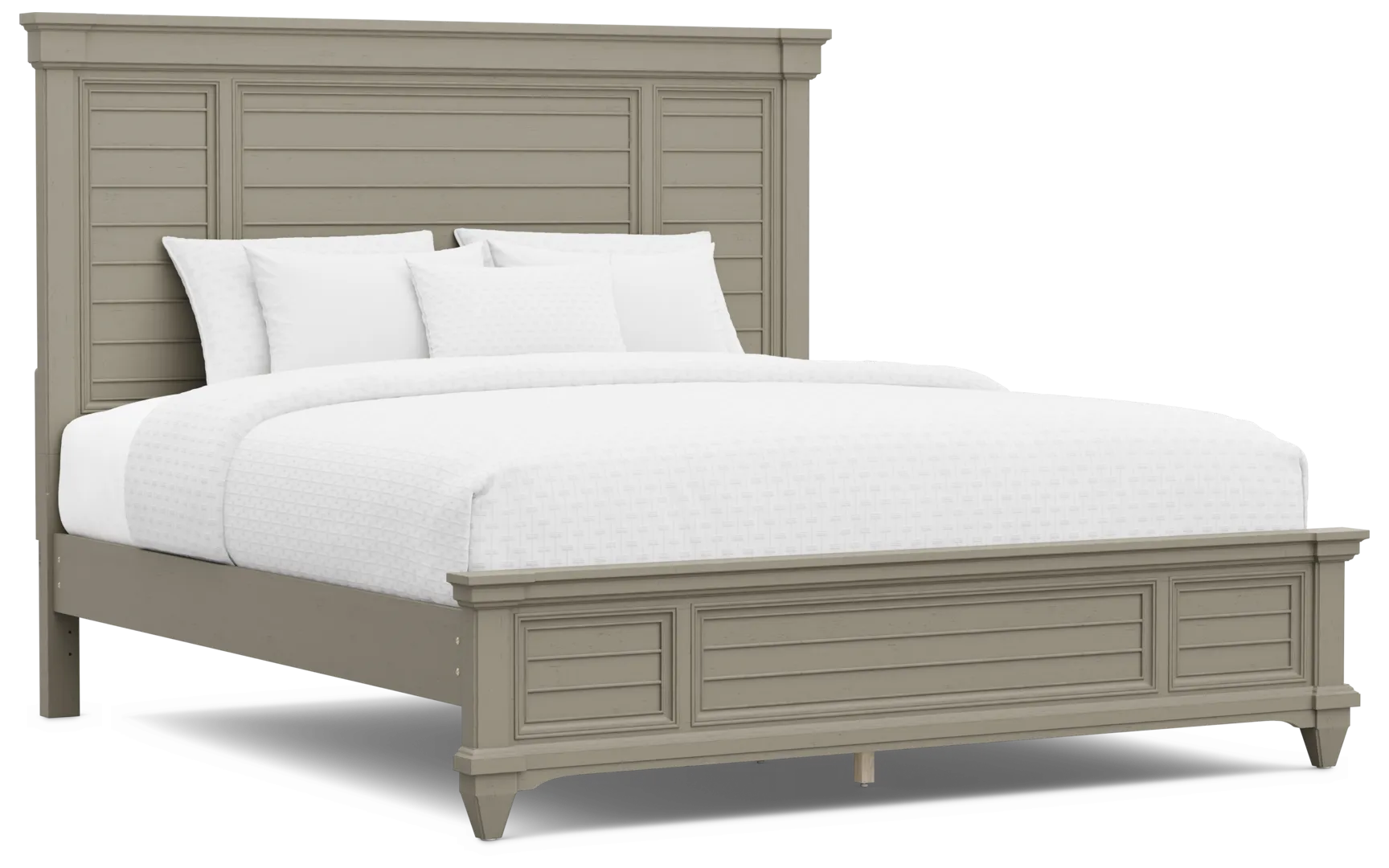 gray 3 pc king panel bed