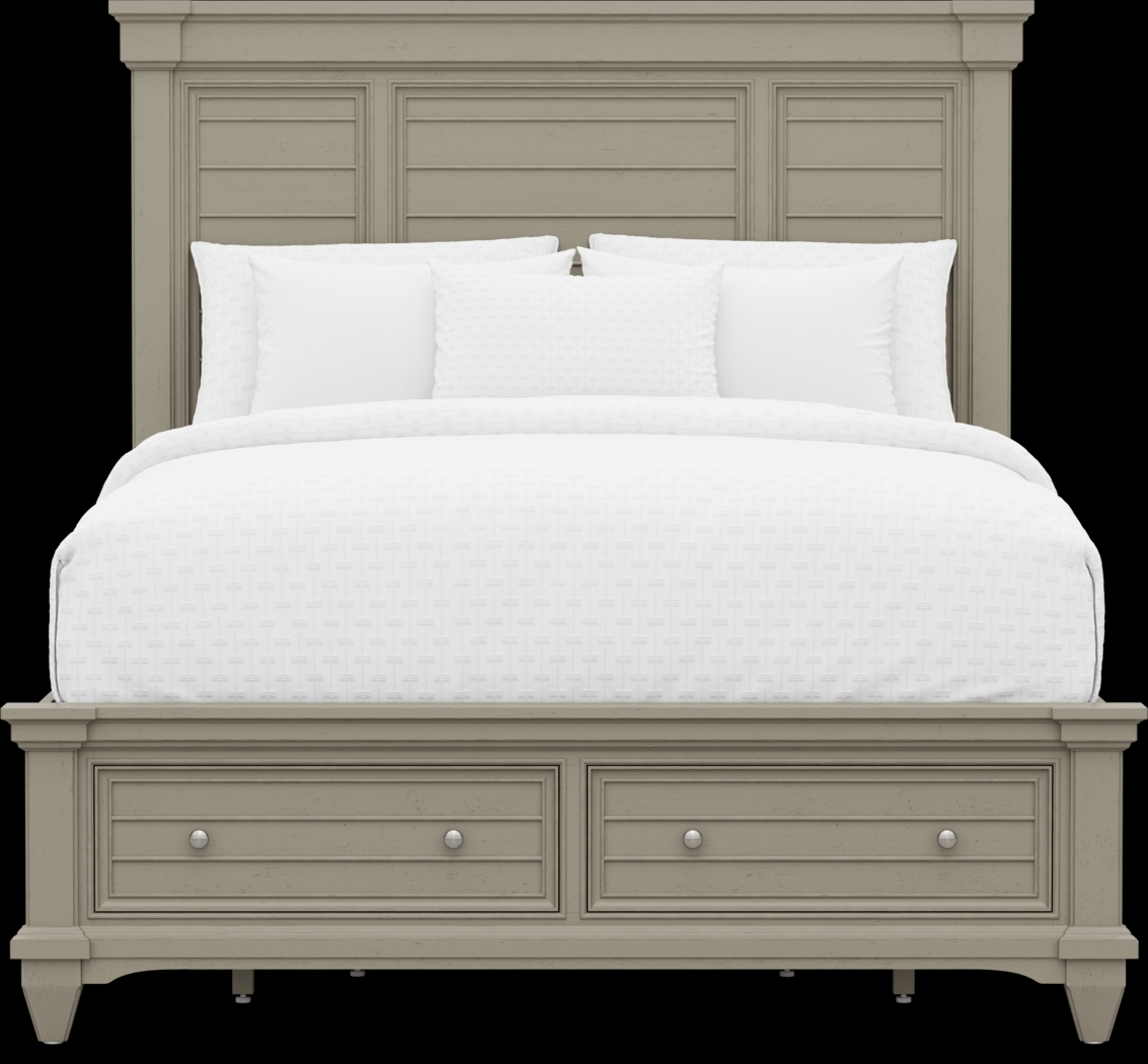 Hilton Head Gray 5 Pc Queen Storage Bedroom - Thumbnail - Image 3