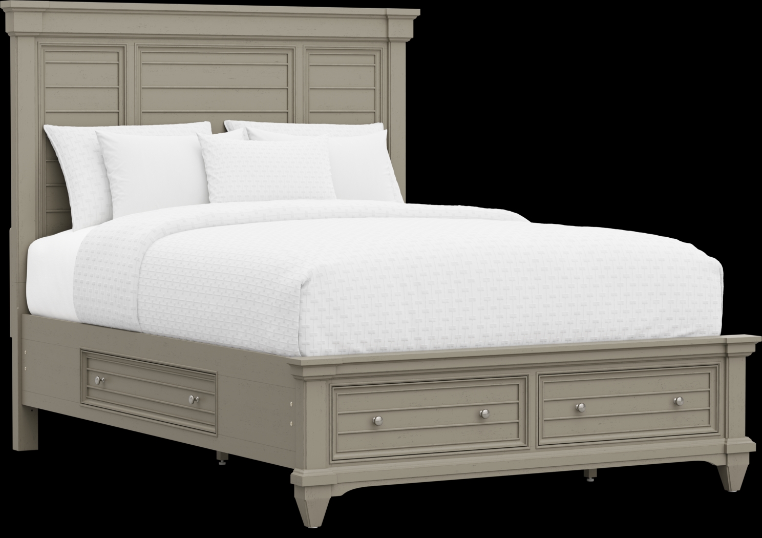 Hilton Head Gray 5 Pc Queen Storage Bedroom - Thumbnail - Image 2