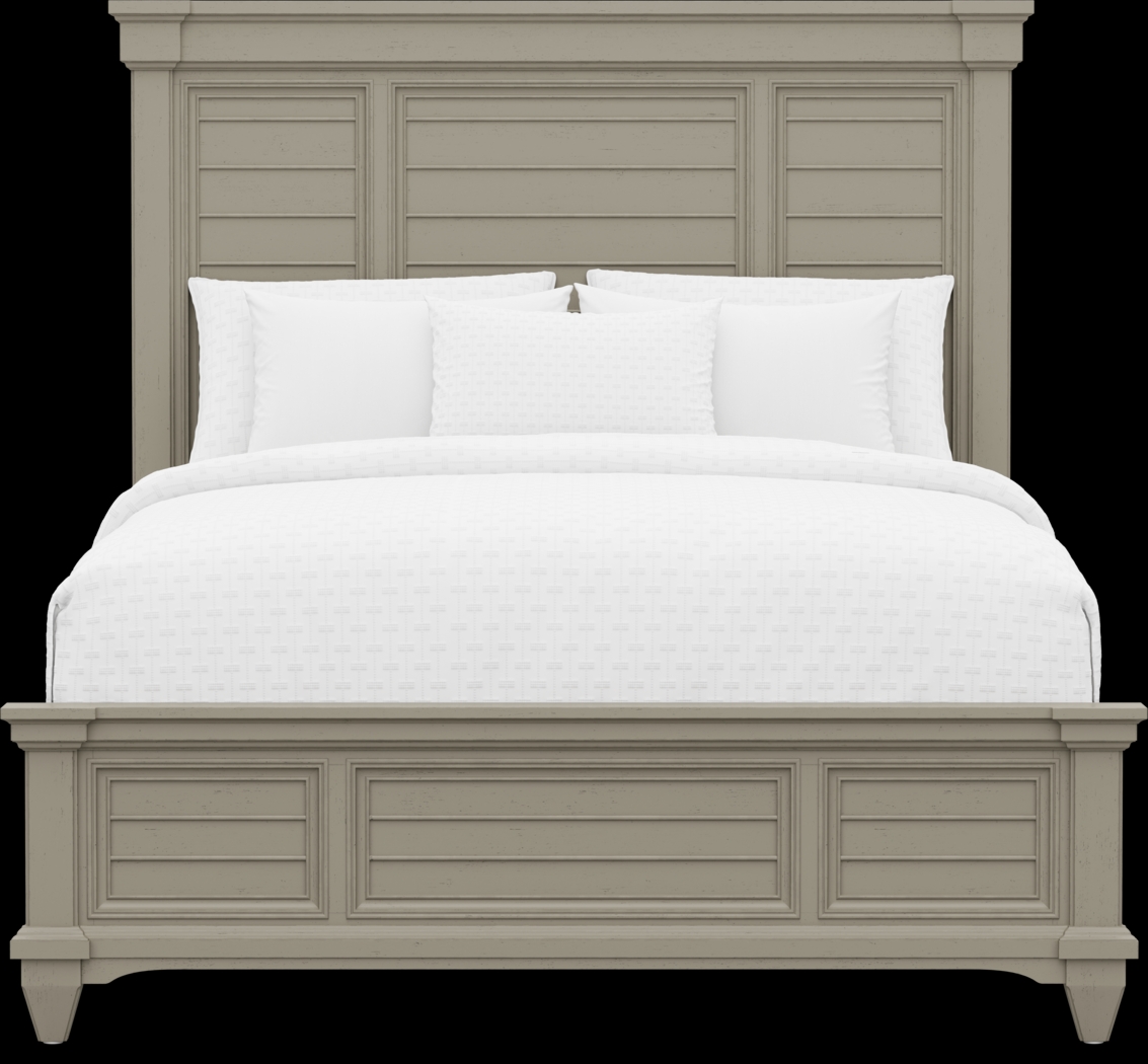 Hilton Head Gray 3 Pc Queen Panel Bed - Thumbnail - Image 3