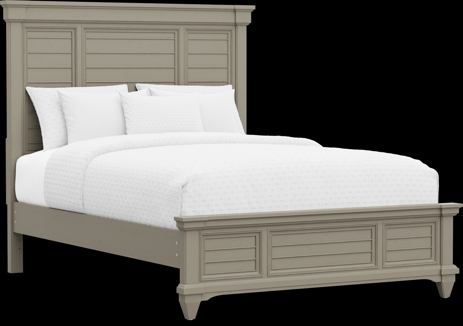 Hilton Head Gray 3 Pc Queen Panel Bed - Thumbnail - Image 1
