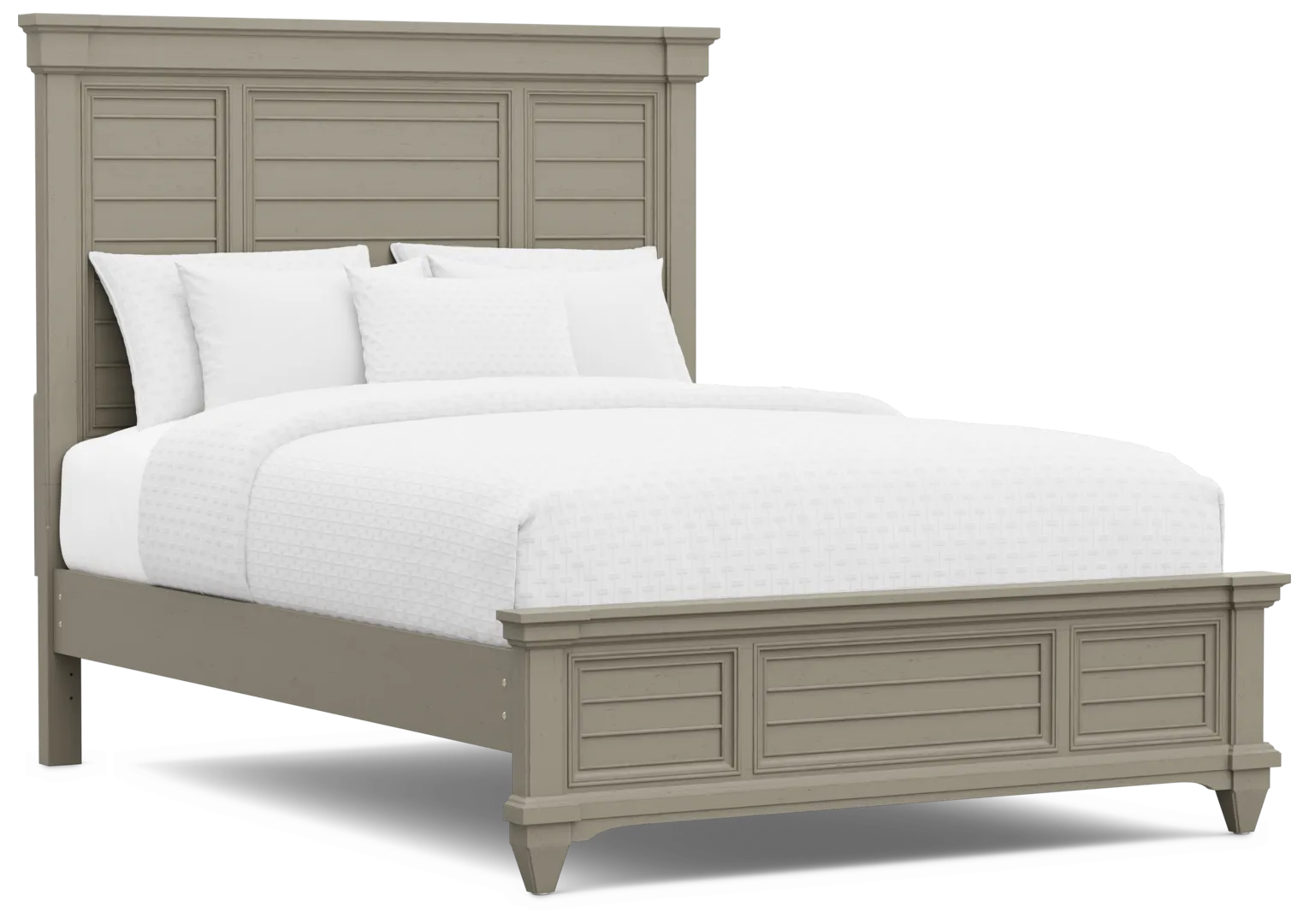 gray 3 pc queen panel bed