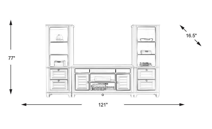 Dimension Image. Please refer to the Dimension Tab on this page for dimension details.