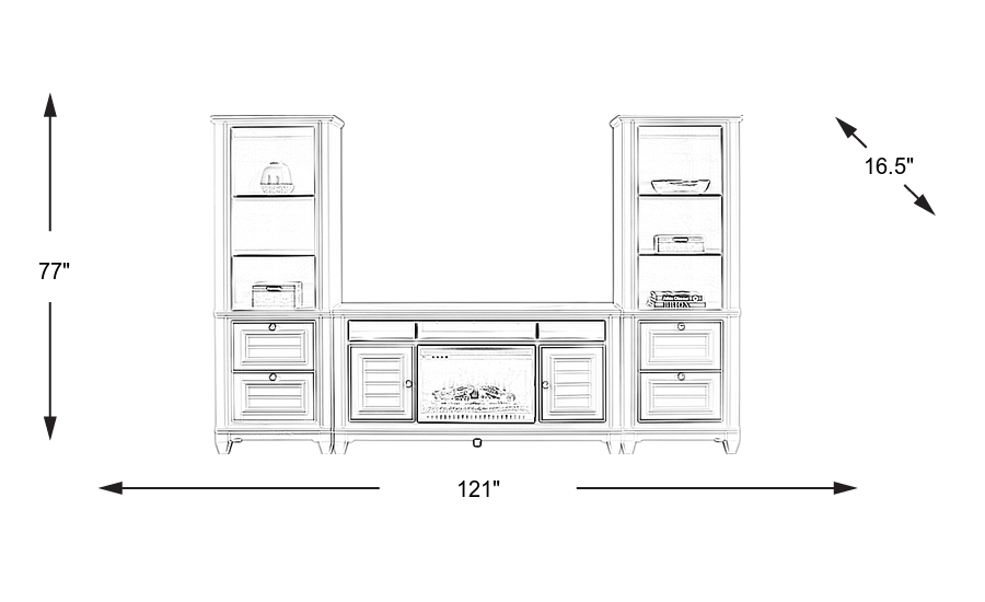 Dimension Image. Please refer to the Dimension Tab on this page for dimension details.