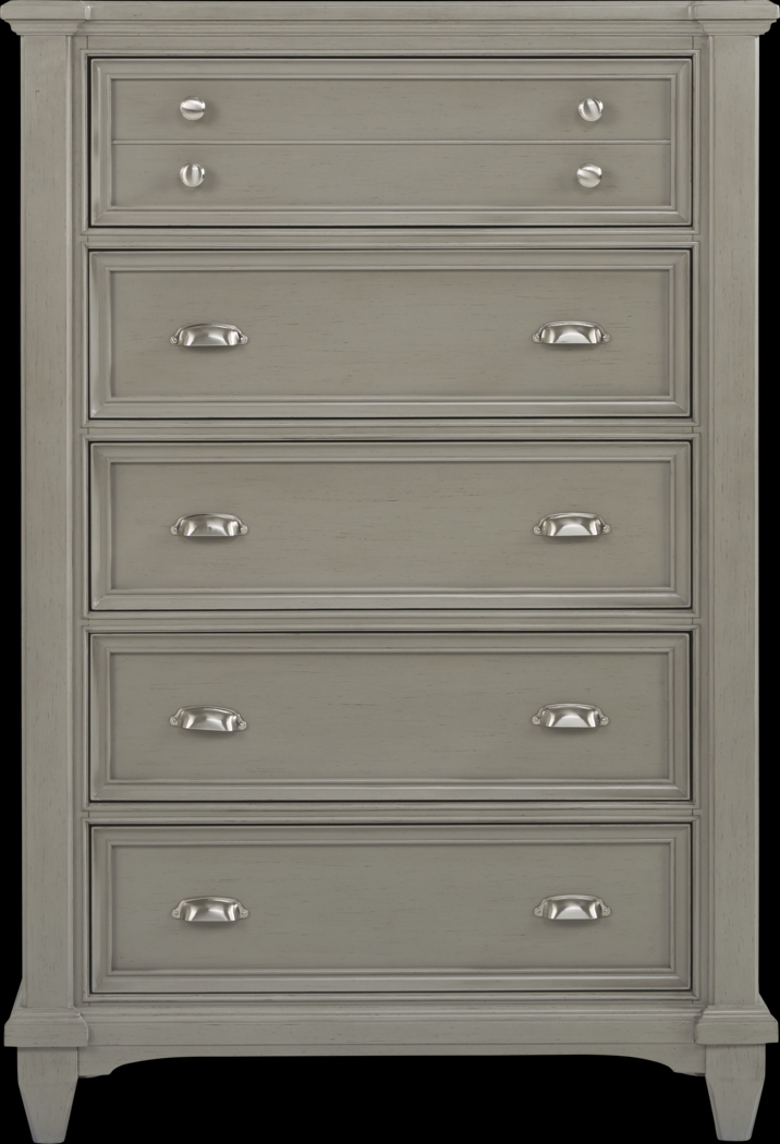 Hilton Head Gray 5 Pc Queen Panel Bedroom - Thumbnail - Image 5