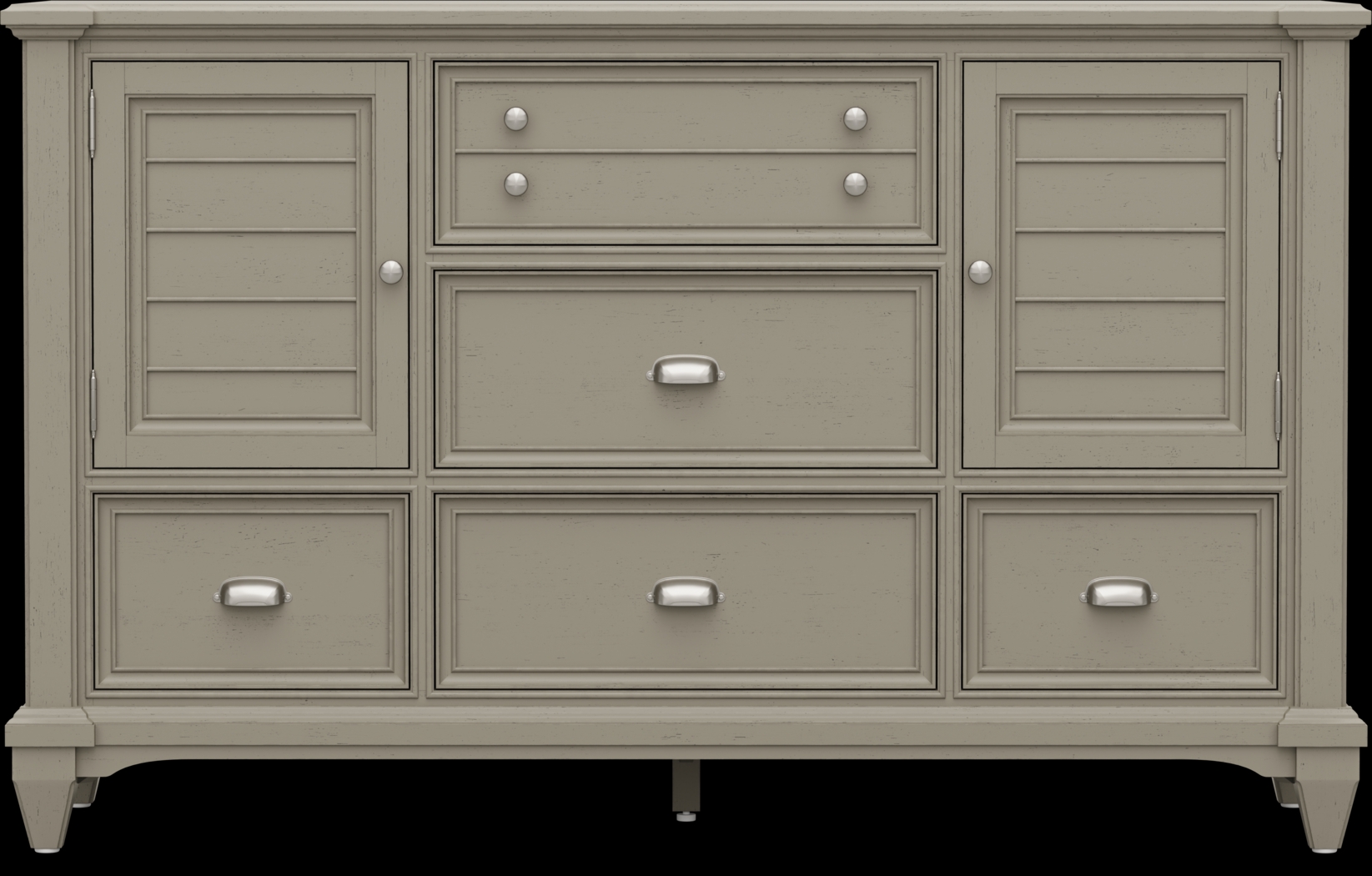 Hilton Head Gray 5 Pc King Panel Bedroom - Thumbnail - Image 6