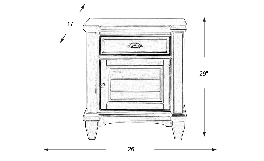 Dimension Image. Please refer to the Dimension Tab on this page for dimension details.
