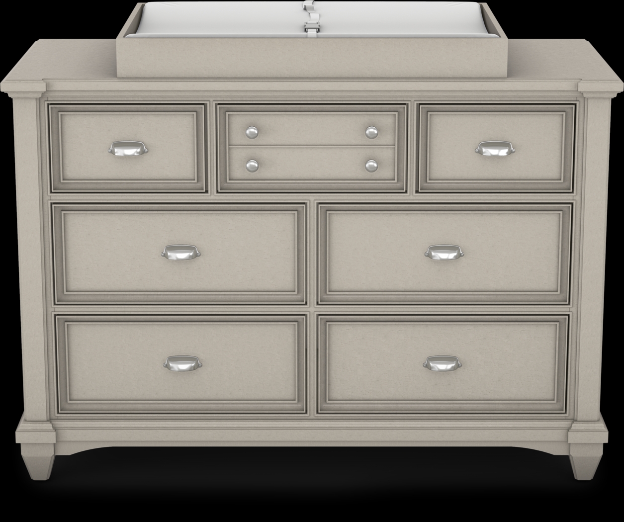 Hilton Head Gray Dresser with Changing Topper and Pad - Thumbnail - Image 3