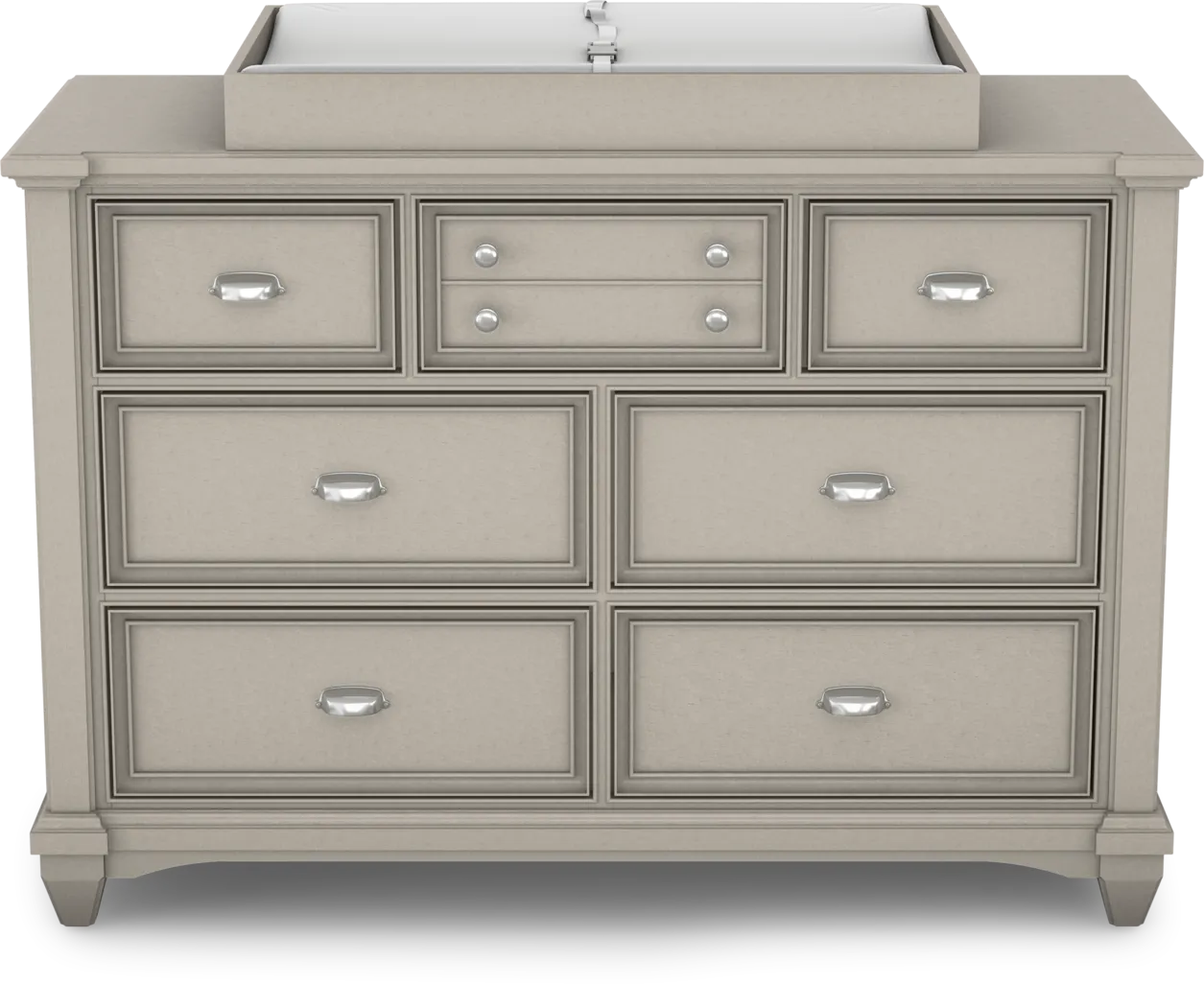 Hilton Head Gray Dresser with Changing Topper and Pad - Thumbnail - Image 3