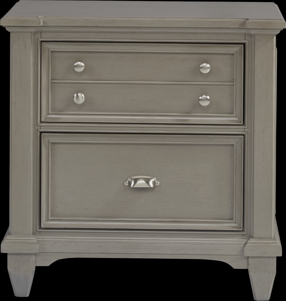 Hilton Head Gray 7 Pc Queen Storage Bedroom - Thumbnail - Image 9