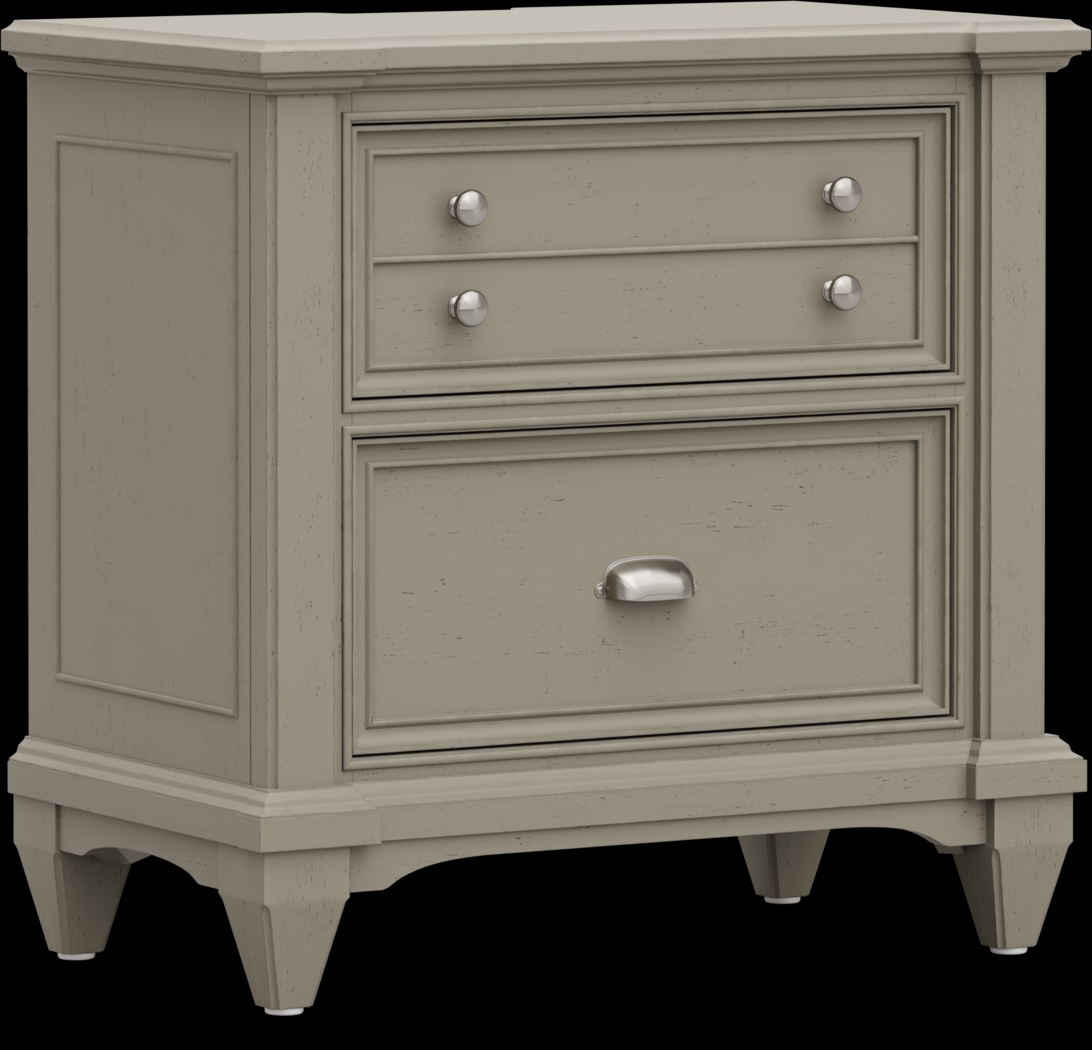 Hilton Head Gray 5 Pc King Panel Bedroom - Thumbnail - Image 9