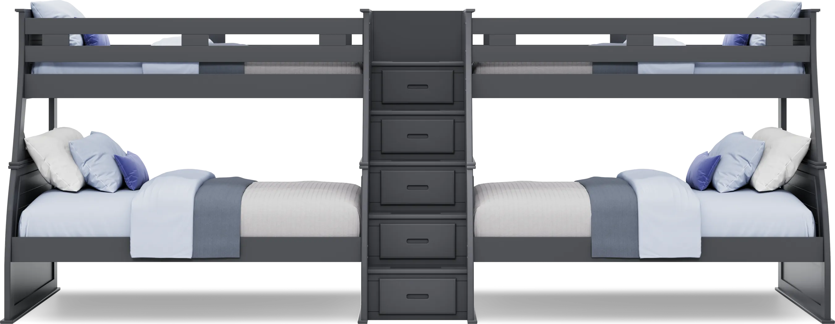 Hilton Head Kids Graphite Twin/Full Double Step Bunk - Thumbnail - Image 2