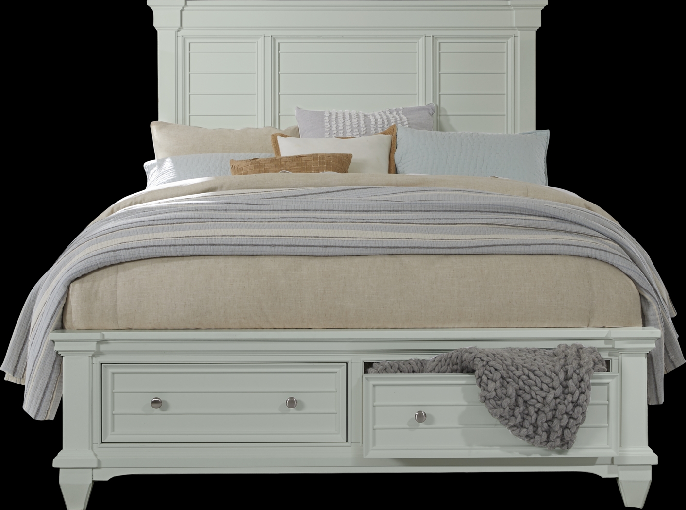 Hilton Head Mint 5 Pc King Storage Bedroom - Thumbnail - Image 2