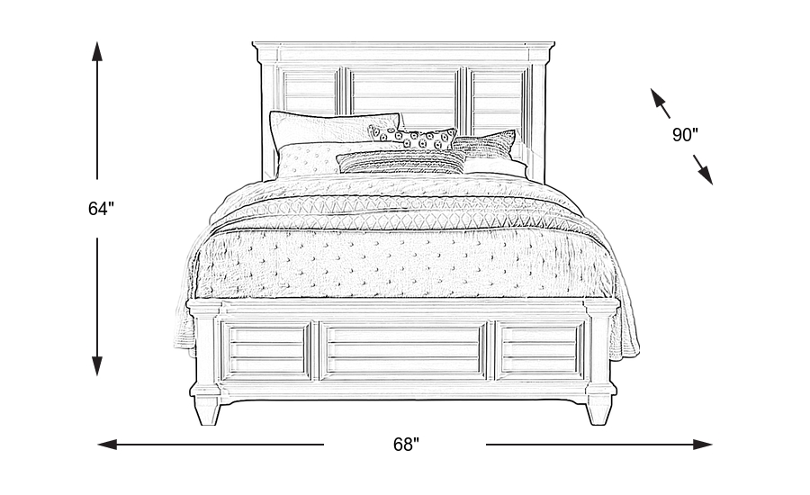 Dimension Image. Please refer to the Dimension Tab on this page for dimension details.