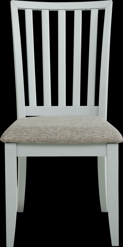 Hilton Head White 5 Pc Round Dining Room with Mint Chairs - Thumbnail - Image 5