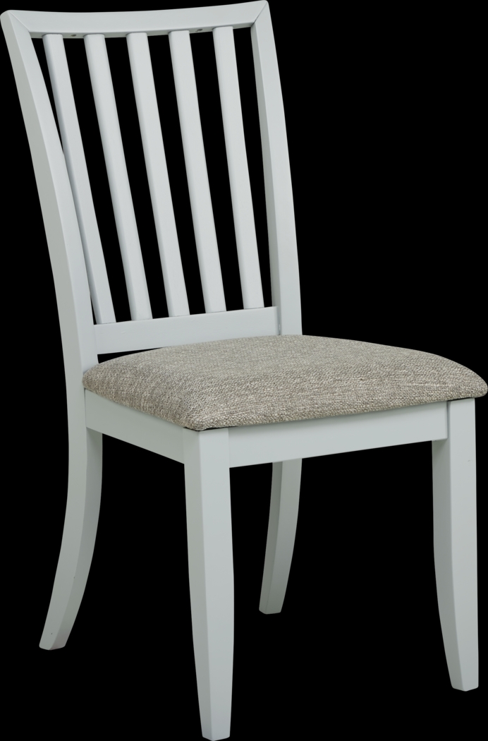 Hilton Head White 5 Pc Round Dining Room with Mint Chairs - Thumbnail - Image 4