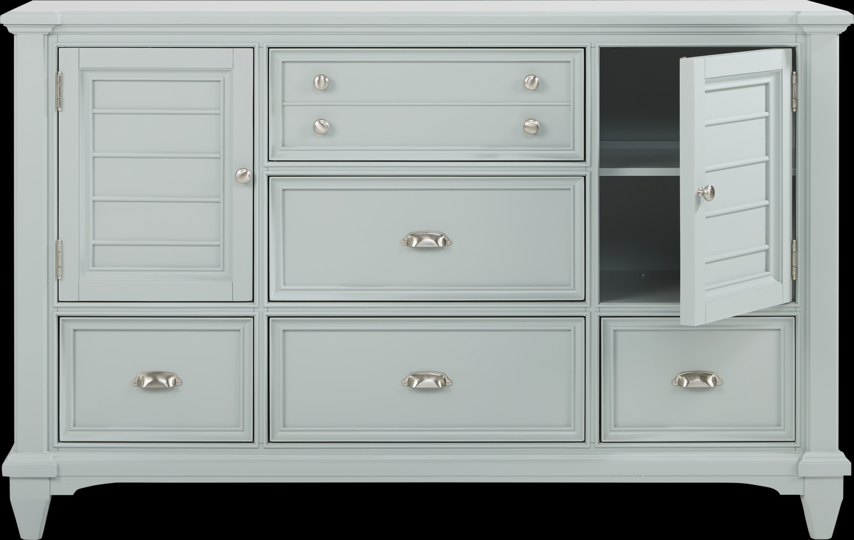 Hilton Head Mint 5 Pc Queen Panel Bedroom - Thumbnail - Image 6