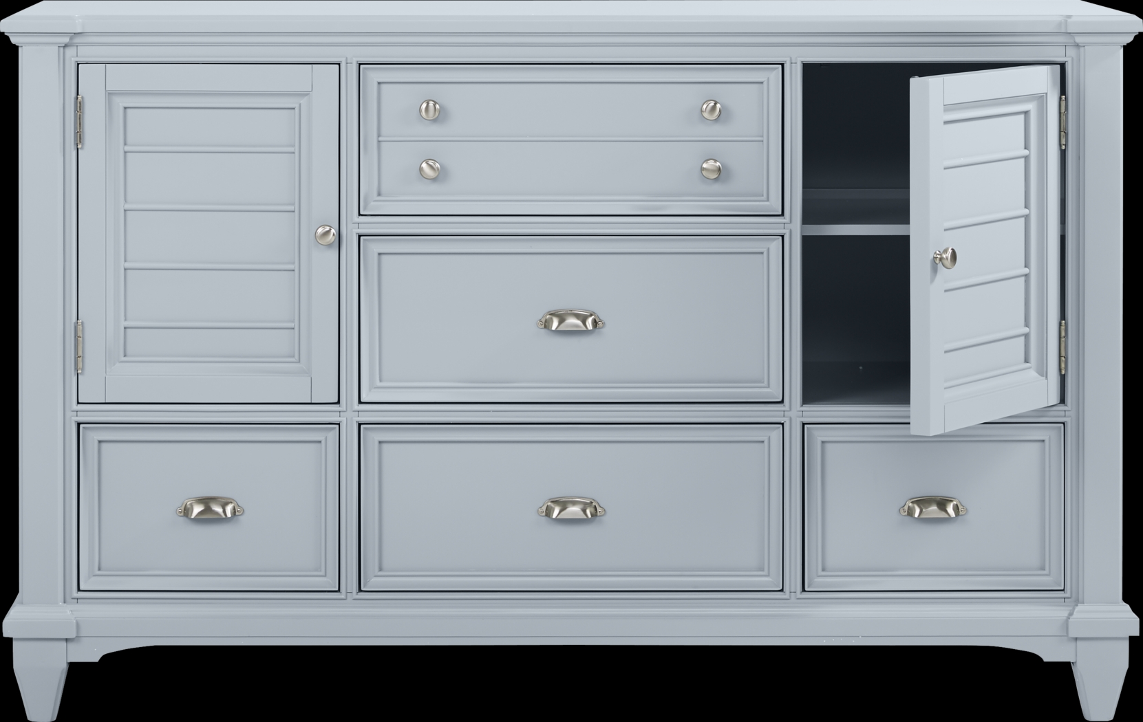 Hilton Head Mint 7 Pc King Panel Bedroom - Thumbnail - Image 6