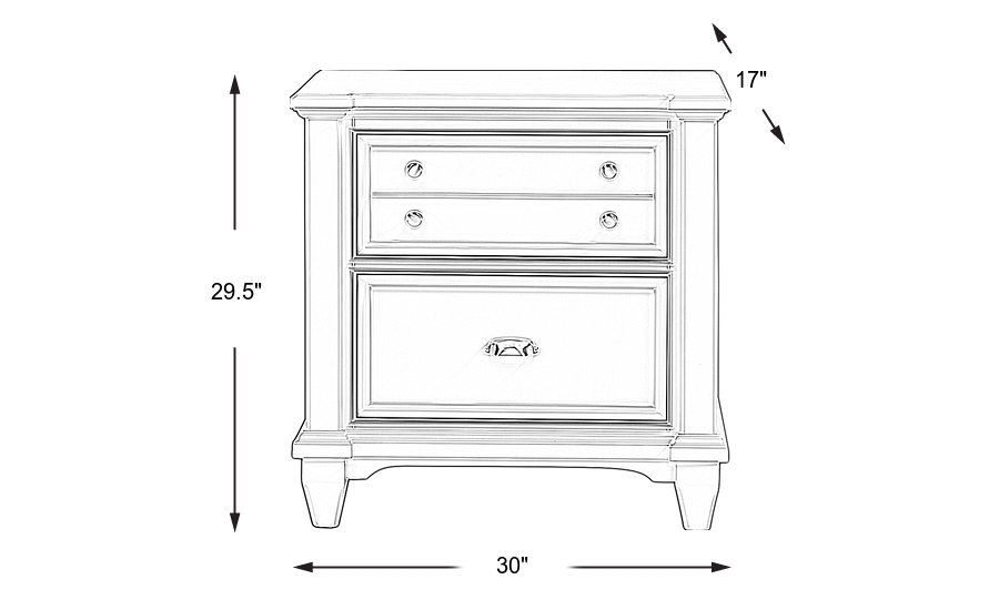 Dimension Image. Please refer to the Dimension Tab on this page for dimension details.